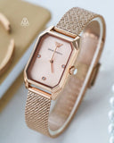 Buy Shop Emporio Armani Joy Quartz Rose Gold Dial Rose Gold Mesh Bracelet Watch For Women - AR11347 USA Online