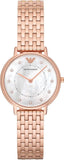 Buy Shop Emporio Armani Kappa Analog Mother of Pearl Dial Rose Gold Steel Strap Watch For Women - AR11006 USA Online