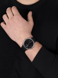 Buy Shop Emporio Armani Kappa Analog Quartz Black Dial Black Leather Strap Watch For Men - AR11013 USA Online