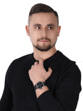 Buy Shop Emporio Armani Kappa Analog Quartz Black Dial Black Leather Strap Watch For Men - AR11013 USA Online