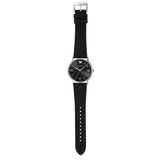Buy Shop Emporio Armani Kappa Analog Quartz Black Dial Black Leather Strap Watch For Men - AR11013 USA Online