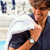 Buy Shop Emporio Armani Kappa Analog White Dial Two Tone Nylon Strap Watch For Men - AR80004 USA Online
