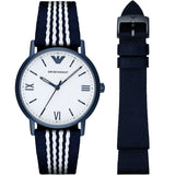 Buy Shop Emporio Armani Kappa Analog White Dial Two Tone Nylon Strap Watch For Men - AR80004 USA Online