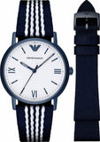 Buy Shop Emporio Armani Kappa Analog White Dial Two Tone Nylon Strap Watch For Men - AR80004 USA Online