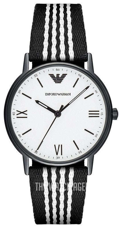 Buy Shop Emporio Armani Kappa Analog White Dial Two Tone Nylon Strap Watch For Men - AR80004 USA Online