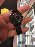 Buy Shop Emporio Armani Kappa Black Dial Black Mesh Strap Watch for Women - AR11252 USA Online