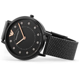 Buy Shop Emporio Armani Kappa Black Dial Black Mesh Strap Watch for Women - AR11252 USA Online