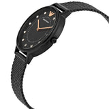 Buy Shop Emporio Armani Kappa Black Dial Black Mesh Strap Watch for Women - AR11252 USA Online