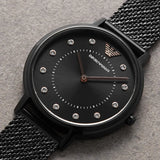 Buy Shop Emporio Armani Kappa Black Dial Black Mesh Strap Watch for Women - AR11252 USA Online