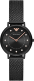 Buy Shop Emporio Armani Kappa Black Dial Black Mesh Strap Watch for Women - AR11252 USA Online