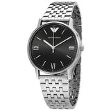 Buy Shop Emporio Armani Kappa Black Dial Silver Steel Strap Watch For Men - AR11152 USA Online