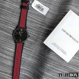 Buy Shop Emporio Armani Kappa Black Dial Two Tone NATO Strap Watch For Men - AR11015 USA Online