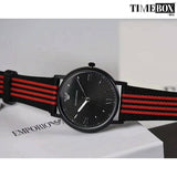 Buy Shop Emporio Armani Kappa Black Dial Two Tone NATO Strap Watch For Men - AR11015 USA Online