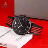 Buy Shop Emporio Armani Kappa Black Dial Two Tone NATO Strap Watch For Men - AR11015 USA Online