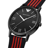 Buy Shop Emporio Armani Kappa Black Dial Two Tone NATO Strap Watch For Men - AR11015 USA Online