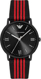 Buy Shop Emporio Armani Kappa Black Dial Two Tone NATO Strap Watch For Men - AR11015 USA Online