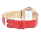Buy Shop Emporio Armani Kappa Classic Quartz Silver Dial Red Leather Strap Watch For Women - AR11114 USA Online