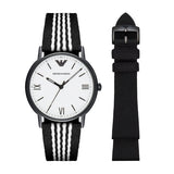 Buy Shop Emporio Armani Kappa Dress White Dial Two Tone NATO Strap Watch For Men - AR80005 USA Online