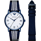 Buy Shop Emporio Armani Kappa Dress White Dial Two Tone NATO Strap Watch For Men - AR80005 USA Online