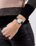 Buy Shop Emporio Armani Kappa Mother of Pearl Dial Black Leather Strap Watch For Women - AR80011 USA Online