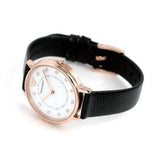 Buy Shop Emporio Armani Kappa Mother of Pearl Dial Black Leather Strap Watch For Women - AR80011 USA Online