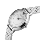 Buy Shop Emporio Armani Kappa Mother of Pearl Dial Silver Mesh Bracelet Watch For Women - AR2511 USA Online