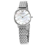 Buy Shop Emporio Armani Kappa Mother of Pearl Dial Silver Mesh Bracelet Watch For Women - AR2511 USA Online