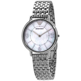 Buy Shop Emporio Armani Kappa Mother of Pearl Dial Silver Steel Watch For Women - AR2507 USA Online