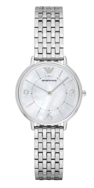 Buy Shop Emporio Armani Kappa Mother of Pearl Dial Silver Steel Watch For Women - AR2507 USA Online