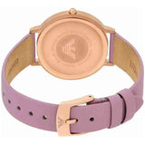 Buy Shop Emporio Armani Kappa Mother Of Pearl White Dial Pink Leather Strap Watch For Women - AR11130 USA Online