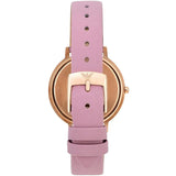 Buy Shop Emporio Armani Kappa Mother Of Pearl White Dial Pink Leather Strap Watch For Women - AR11130 USA Online