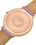 Buy Shop Emporio Armani Kappa Mother Of Pearl White Dial Pink Leather Strap Watch For Women - AR11130 USA Online