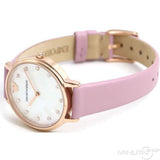 Buy Shop Emporio Armani Kappa Mother Of Pearl White Dial Pink Leather Strap Watch For Women - AR11130 USA Online