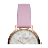 Buy Shop Emporio Armani Kappa Mother Of Pearl White Dial Pink Leather Strap Watch For Women - AR11130 USA Online