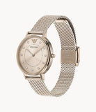 Buy Shop Emporio Armani Kappa Pink Dial Pink Mesh Bracelet Watch For Women - AR11129 USA Online