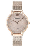 Buy Shop Emporio Armani Kappa Pink Dial Pink Mesh Bracelet Watch For Women - AR11129 USA Online