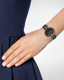 Buy Shop Emporio Armani Kappa Quartz Black Dial Black Leather Strap Watch For Women - AR11064 USA Online