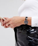 Buy Shop Emporio Armani Kappa Quartz Black Dial Black Leather Strap Watch For Women - AR11064 USA Online