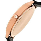 Buy Shop Emporio Armani Kappa Quartz Black Dial Black Leather Strap Watch For Women - AR11064 USA Online