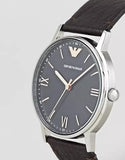 Buy Shop Emporio Armani Kappa Quartz Black Dial Brown Leather Strap Watch For Men - AR11153 USA Online
