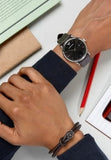 Buy Shop Emporio Armani Kappa Quartz Black Dial Brown Leather Strap Watch For Men - AR80008 USA Online