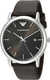 Buy Shop Emporio Armani Kappa Quartz Black Dial Brown Leather Strap Watch For Men - AR80008 USA Online