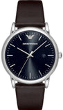 Buy Shop Emporio Armani Kappa Quartz Black Dial Brown Leather Strap Watch For Men - AR80008 USA Online