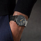 Buy Shop Emporio Armani Kappa Quartz Black Dial Two Tone Mesh Bracelet Watch For Men - AR11228 USA Online