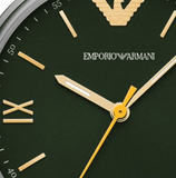 Buy Shop Emporio Armani Kappa Quartz Black Dial Two Tone Mesh Bracelet Watch For Men - AR11228 USA Online