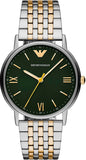 Buy Shop Emporio Armani Kappa Quartz Black Dial Two Tone Mesh Bracelet Watch For Men - AR11228 USA Online