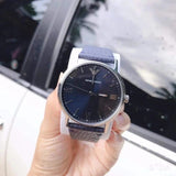 Buy Shop Emporio Armani Kappa Quartz Blue Dial Blue Leather Strap Watch For Women - AR11012 USA Online