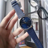 Buy Shop Emporio Armani Kappa Quartz Blue Dial Blue Leather Strap Watch For Women - AR11012 USA Online