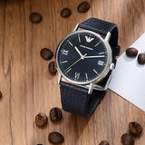 Buy Shop Emporio Armani Kappa Quartz Blue Dial Blue Leather Strap Watch For Women - AR11012 USA Online