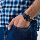 Buy Shop Emporio Armani Kappa Quartz Blue Dial Blue Leather Strap Watch For Women - AR11012 USA Online